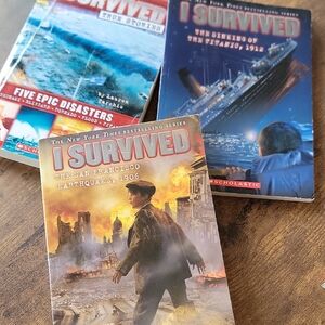 Scholastic I Survived Book Collection - Blue, Red, Orange Covers